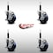 Service Caster 3.5'' SS Solid Poly Swivel 3/4'' Expanding Stem Caster Set with Brake, 4PK SCC-SSEX20S3514-SPUS-TLB-34-4 - alternate 3